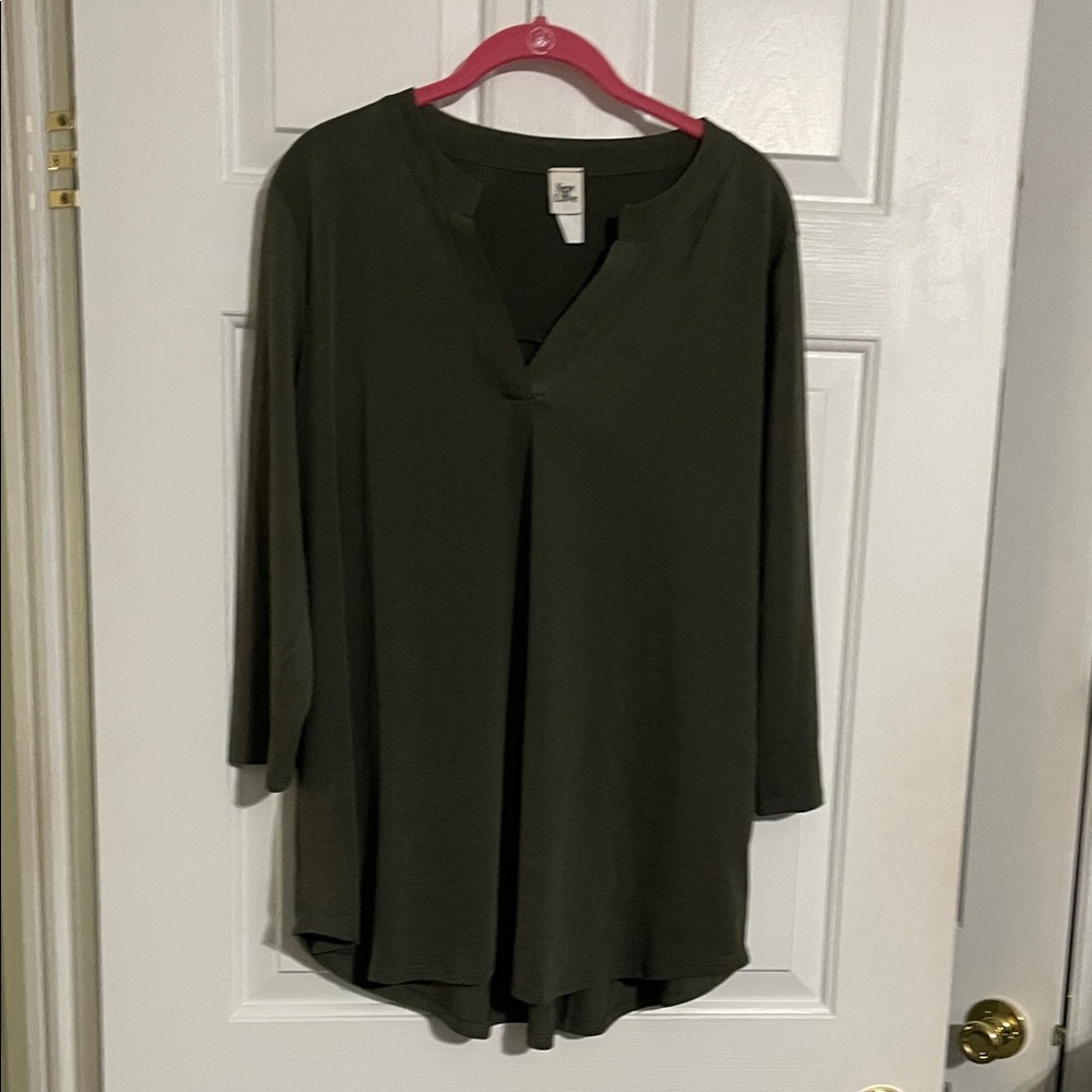 Sew In Love Dark Green Tunic Top
